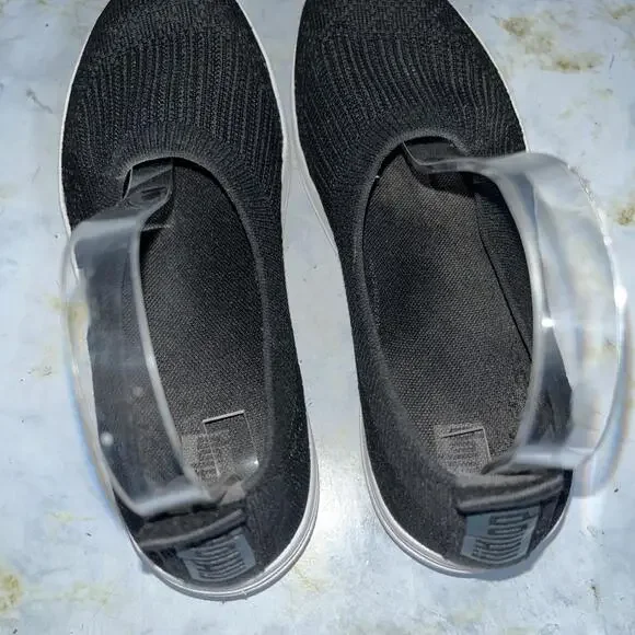 Fitflop Uberknit Womens Sz 6.5 Shoes Black White Slip On Comfort Casual Sneakers - Picture 12 of 13